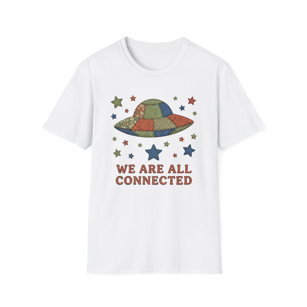 We Are All Connected Quiltwork Effect T-Shirt