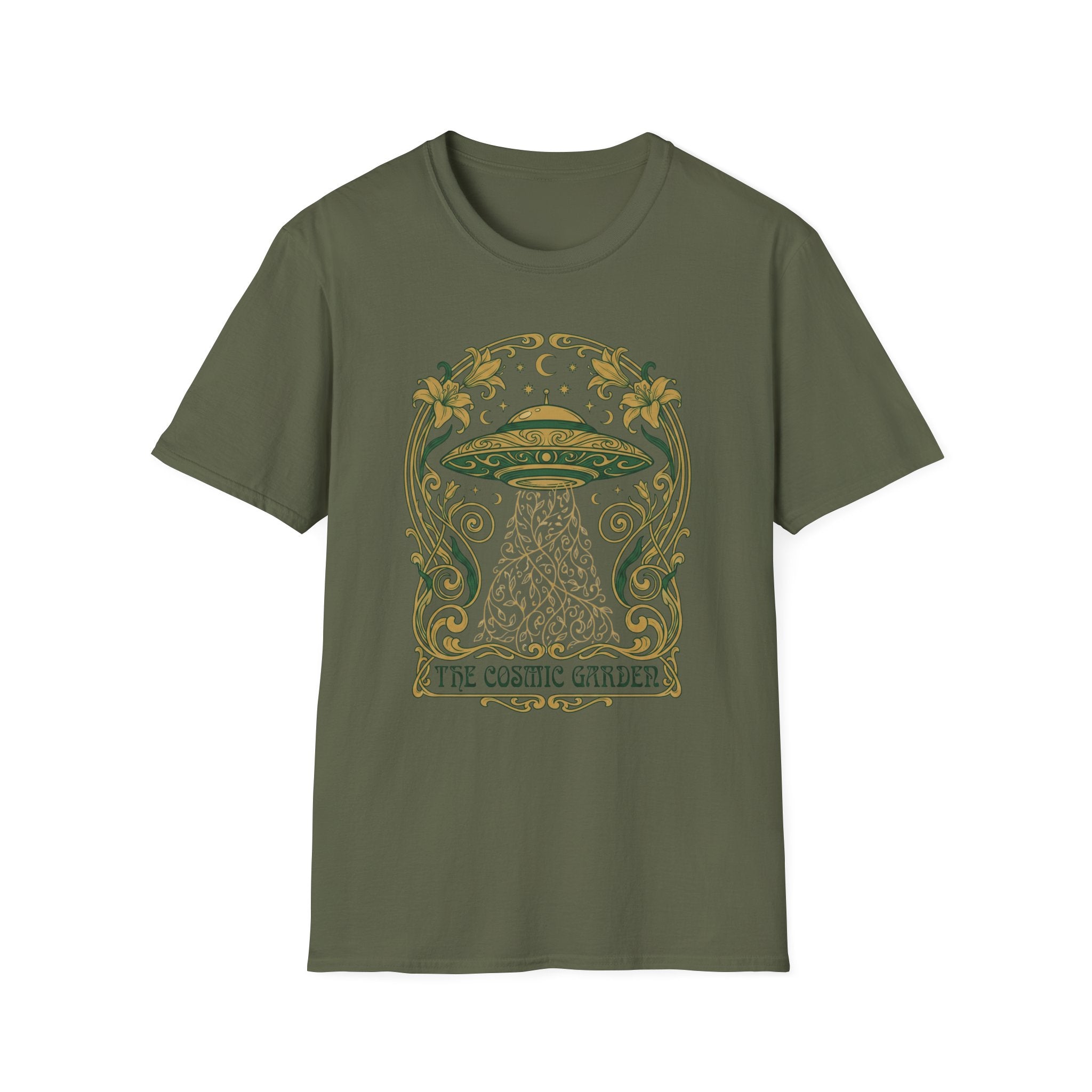 Cosmic Garden Art Deco T-Shirt