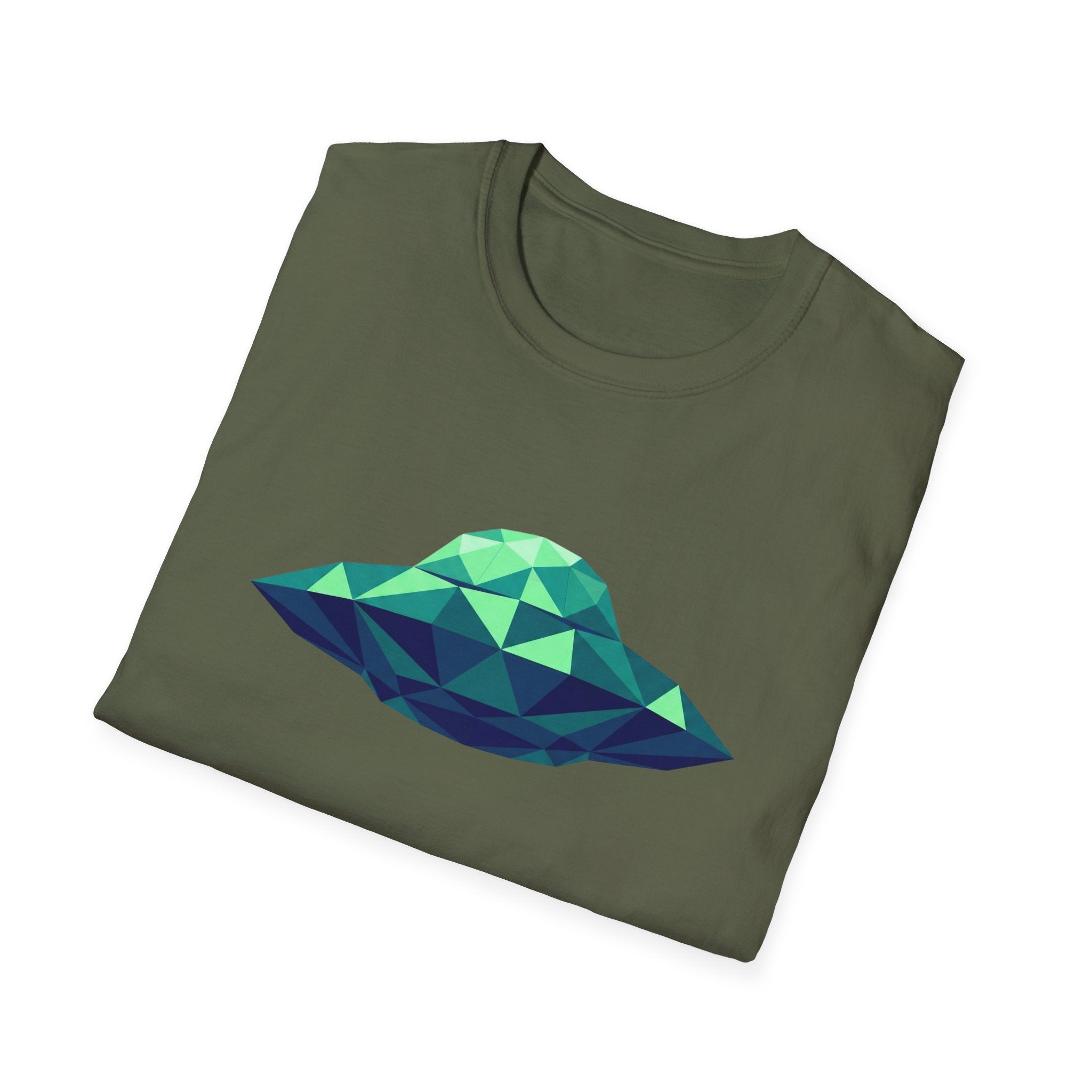 Green Cubist UFO T-Shirt