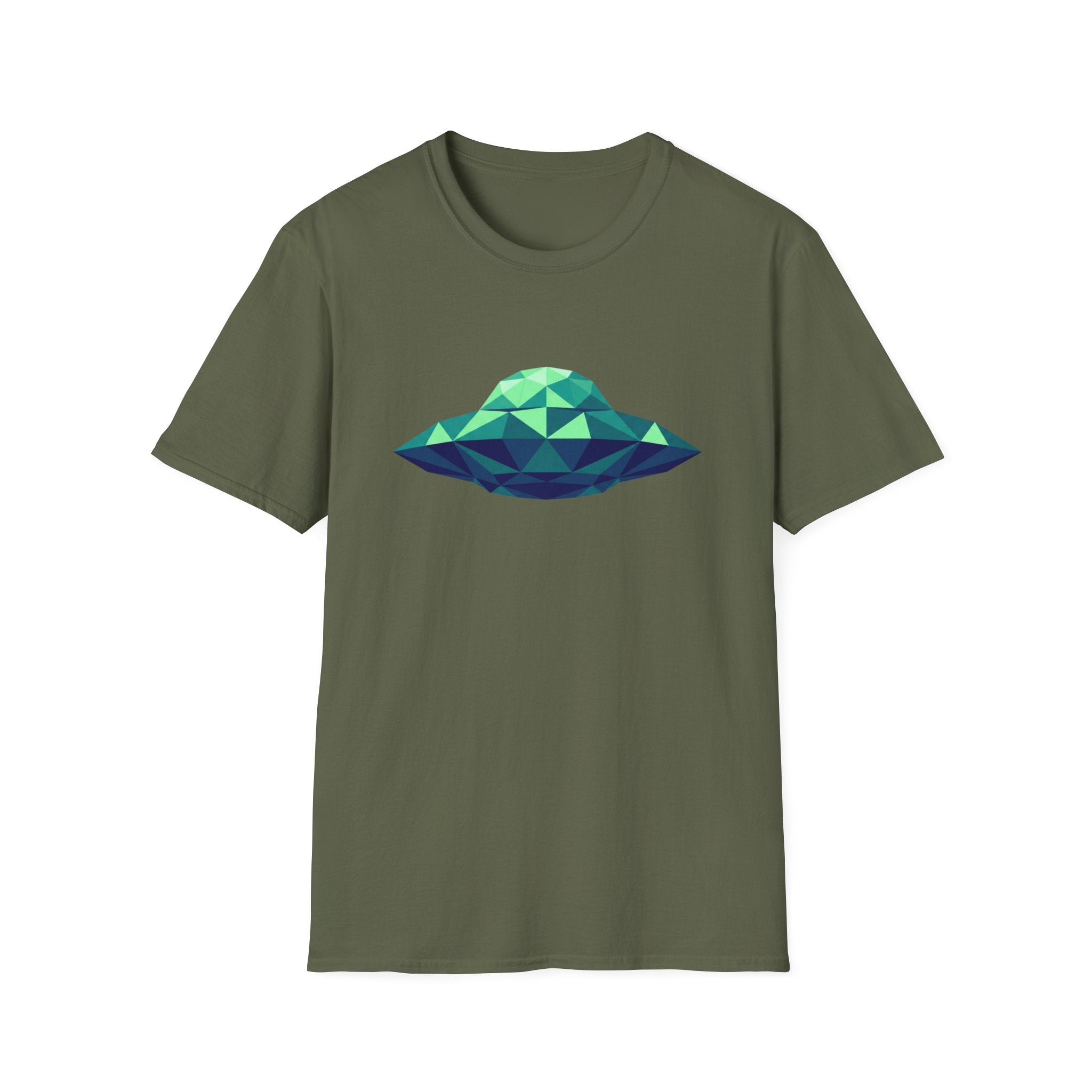 Green Cubist UFO T-Shirt