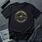 Radar Command UFO patch t-shirt with flying saucer on radar scope and vintage squadron design, black